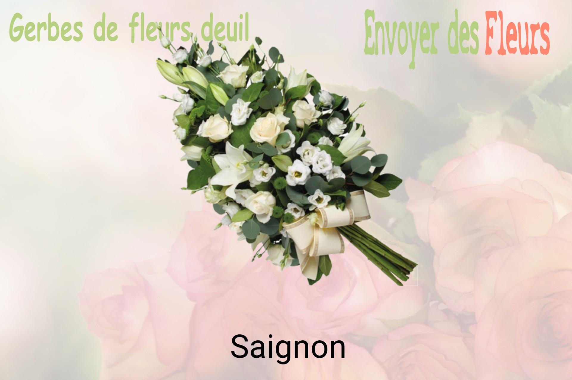 Gerbe de fleurs de deuil livrée à Saignon